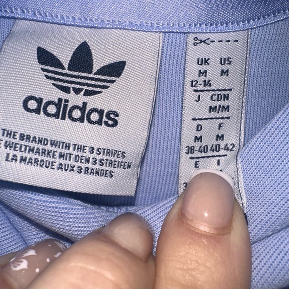 ✨Cropped baby blue Adidas Hoodie ✨ - Picture 3 of 3
